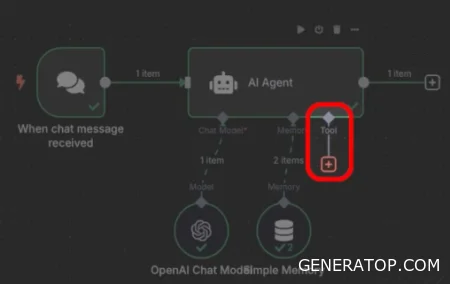 Configuring Simple Memory for an AI agent