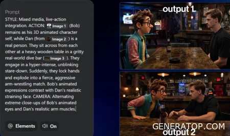 Video generation based on multiple references