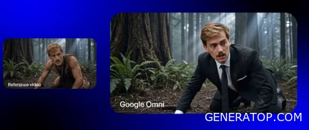 An example of converting one video to another using Google Omni