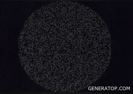 Image of individual cesium atoms under a microscope, acting as physical qubits